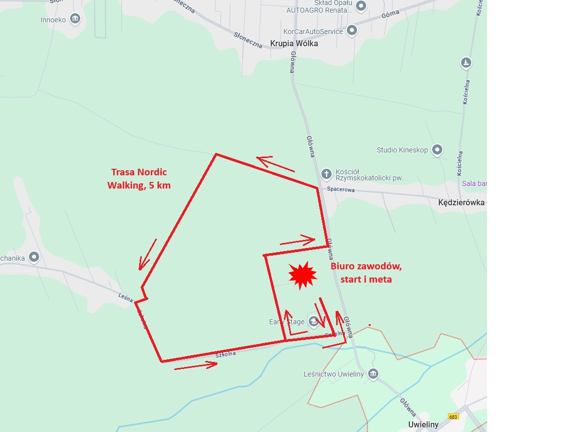 Trasa Nordic Walking 5 km