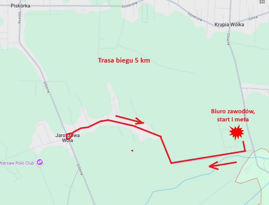 Trasa biegu 5 km